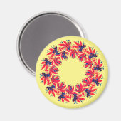 Kranz aus Trauben und Blättern  Magneet (Voorkant / Achterkant)