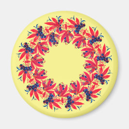 Kranz aus Trauben und Blättern  Magneet