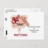 Krap dat telt! Steun voor de ziekte van Hirschspru Briefkaart (Voorkant / Achterkant)