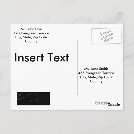 Krap dat telt! Steun voor de ziekte van Hirschspru Briefkaart (Achterkant)