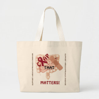 Krap dat telt! Steun voor de ziekte van Hirschspru Grote Tote Bag
