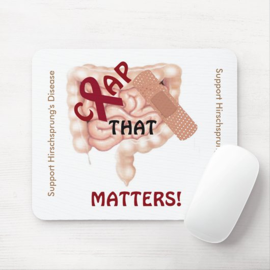 Krap dat telt! Steun voor de ziekte van Hirschspru Muismat (Met muis)