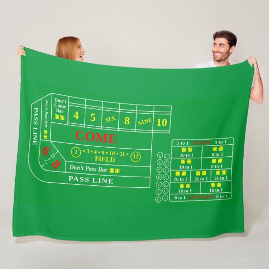 Krappaartdekken met volledig tafelontwerp fleece deken (In situ)