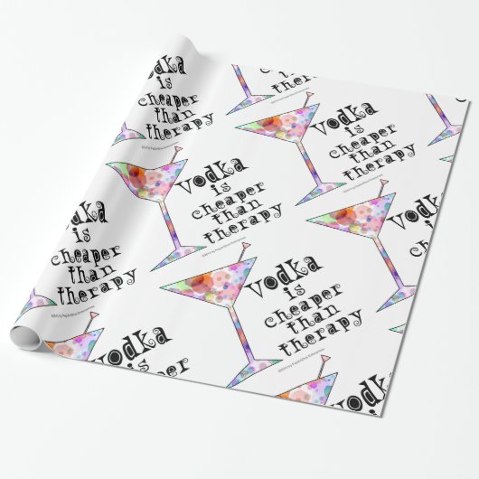 KRAPPORTEUR, VODKA IS KAPER DAN THERAPIE CADEAUPAPIER (Uitgerold)