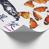 KRAPPORTTIGERBUTTERFLIES EN HART CADEAUPAPIER (Hoek)