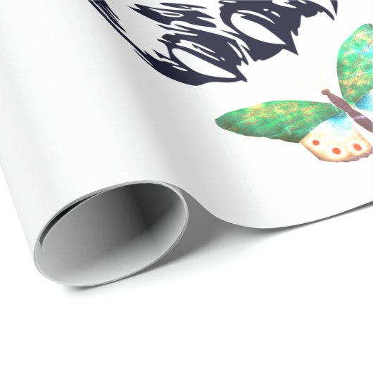 KRAPPORTTIGERBUTTERFLIES EN HART CADEAUPAPIER (Rol Hoek)