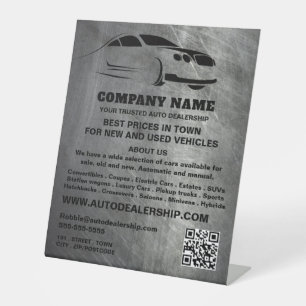 Kras Effect Auto Dealership Reclame Reclamebord Met Voetstuk