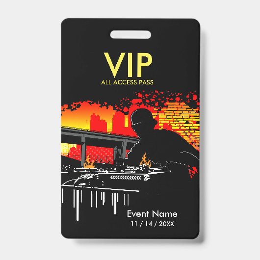 Kras Hits VIP Alle Toegang Badge (Voorzijde)