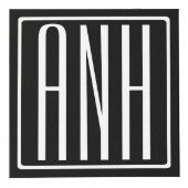 Kras Modern 3 Initiaal Monogram | Wit Op Zwart Kubus (Voorkant)