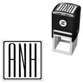 Kras Modern 3 Initiaal Monogram Zelfinktende Stempel (In situ)