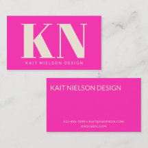 Kras Modern Monogram Professioneel Heet Roze