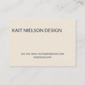 Kras Modern Monogram Professioneel Navyblauw Visitekaartje (Achterkant)