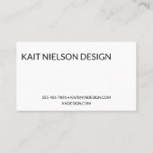 Kras Modern Monogram Professioneel Zwart Wit Visitekaartje (Achterkant)