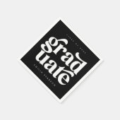 Kras Moderne Type Zwarte Afstudeerfeest Servetten (Hoek)
