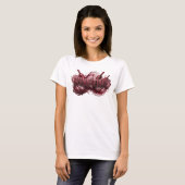 Kras rood WIJNTIJD slogan T-shirt (Voorkant volledig)
