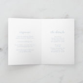 Kras Schrift Poederblauw Elegante Trouwdag (Binnen)