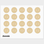Kras script Aards Neutraal Elegant Bruiloft Ronde Sticker (Vel)