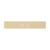 Kras script Aardse Neutrale Elegante Trouw Uitnodigingen Wikkel (Vlak)