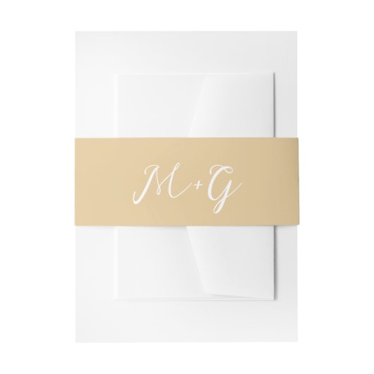 Kras script Aardse Neutrale Elegante Trouw Uitnodigingen Wikkel (Voorkant Voorbeeld)