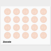 Kras script perzik elegante trouw ronde sticker (Vel)