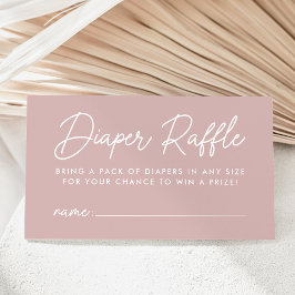 Kras script stoffig roze babyshower luierspel informatiekaartje