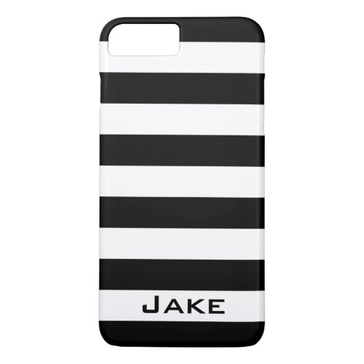 Kras Simpel Zwart en Wit Strepen Case-Mate iPhone Case (Achterkant)