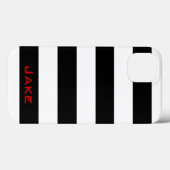 Kras Simpel Zwart en Wit Strepen Case-Mate iPhone Case (Achterkant (horizontaal))