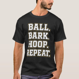 Kras Varsity-hond-basketbalontwerp T-shirt