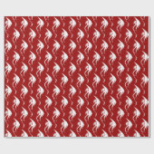 Kras Wit Stam Draak Draak Ontwerp Cadeaupapier (Vlak)