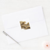 Kras Zilver Abstract Stickerontwerp Vierkante Sticker (Envelop)