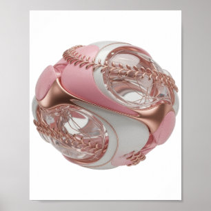 Kras Zilver ABSTRACTE KUNST Modern Design Poster