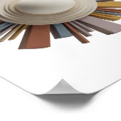 Kras Zilver ABSTRACTE KUNST Modern Design v2 Poster (Hoek)