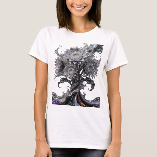 Kras Zilver ABSTRACTE KUNST Ontwerp v2 T-shirt (Voorkant)