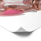 Kras Zilver ABSTRACTE KUNST Statement Design Poster (Hoek)