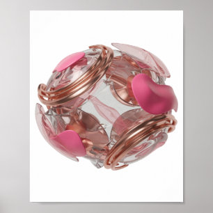 Kras Zilver ABSTRACTE KUNST Statement Design Poster