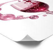 Kras Zilver ROZE WIJN Print (Hoek)