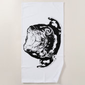 Kras zwembad Pug Strandlaken (Voorkant)