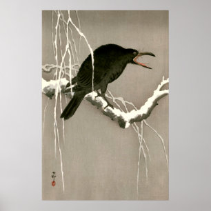 Krasende Kraai Shoson Ohara 1930 Poster