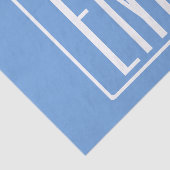 Krasmodern 3 initiële monogram | Zachte Blauwe Tissuepapier (Detail)