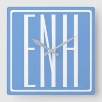 Krasmodern 3 initiële monogram | Zachte Blauwe