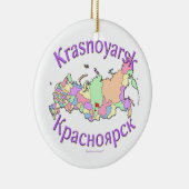 Krasnoyarsk Rusland Map Ornament (Rechts)