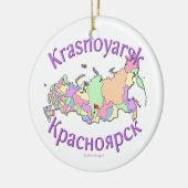 Krasnoyarsk Rusland Map Ornament (Links)