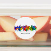 Krasnoyarsk Russia Skyline Labels (Aangebracht)