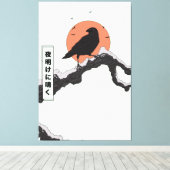 Kraspend op het ochtendgloren  canvas afdruk (Insitu (Houten vloer))