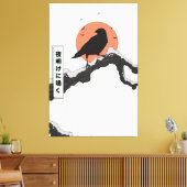 Kraspend op het ochtendgloren  canvas afdruk (Insitu (Woonkamer))