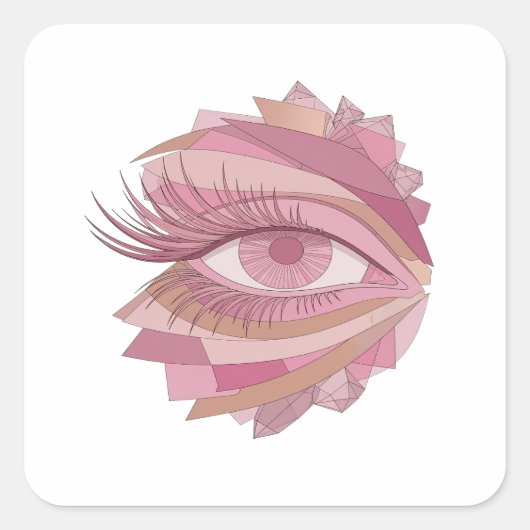Krasse Abstracte Zilveren Sticker (Voorkant)