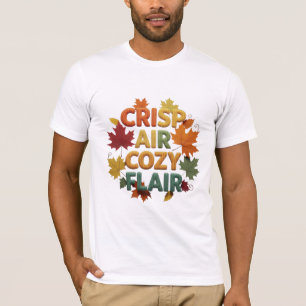 Krasse Lucht Gezellige Flair Herfst Typografie T-shirt