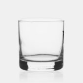 Krasse Monogram Initiaal Fantasie Schrift Aangepas Whisky Glas (Rechts)