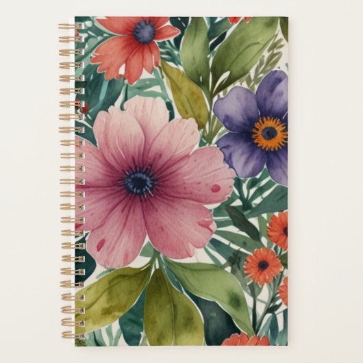 Krasse Tropische Botanische Monogram Planner (Voorkant)