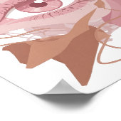 Krasse Zilveren ABSTRACTE KUNST Kunstprint Poster (Hoek)